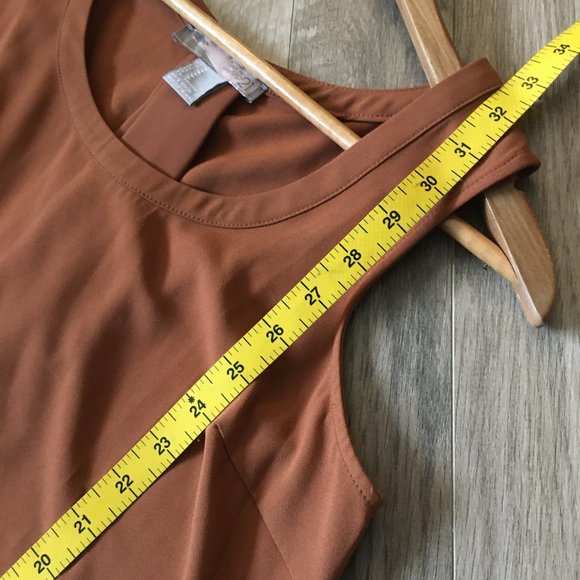 NWOT Flowy Boho Chestnut Brown High Low Dress - Picture 14 of 16